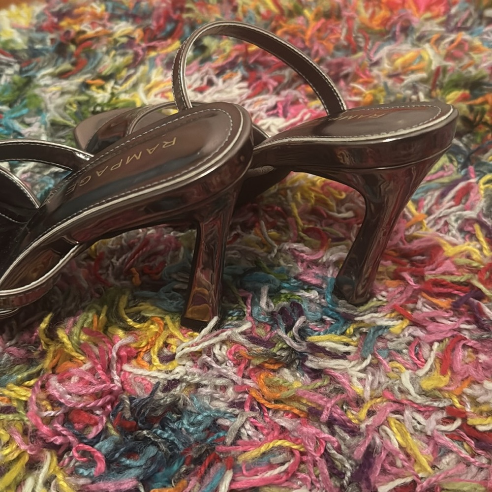 NWOT Rampage Metallic Gunmetal/Bronze Heels - Picture 6 of 6